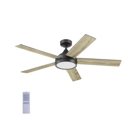 Photo 1 of ***DAMAGED - FAN BLADE BROKEN - SEE PICTURES - UNABLE TO TEST - PARTS LIKELY MISSING***
Harbor Breeze Camden 52-in Matte Black Indoor Ceiling Fan with Light Remote (5-Blade)