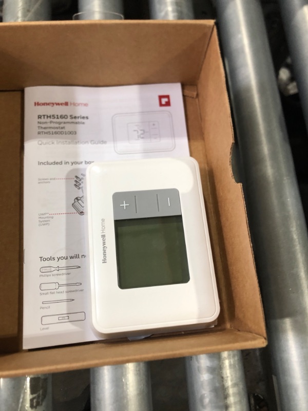 Photo 2 of (NON-REFUNDABLE) Honeywell Home RTH5160D1003 Non-programmable Thermostat, White Thermostat White