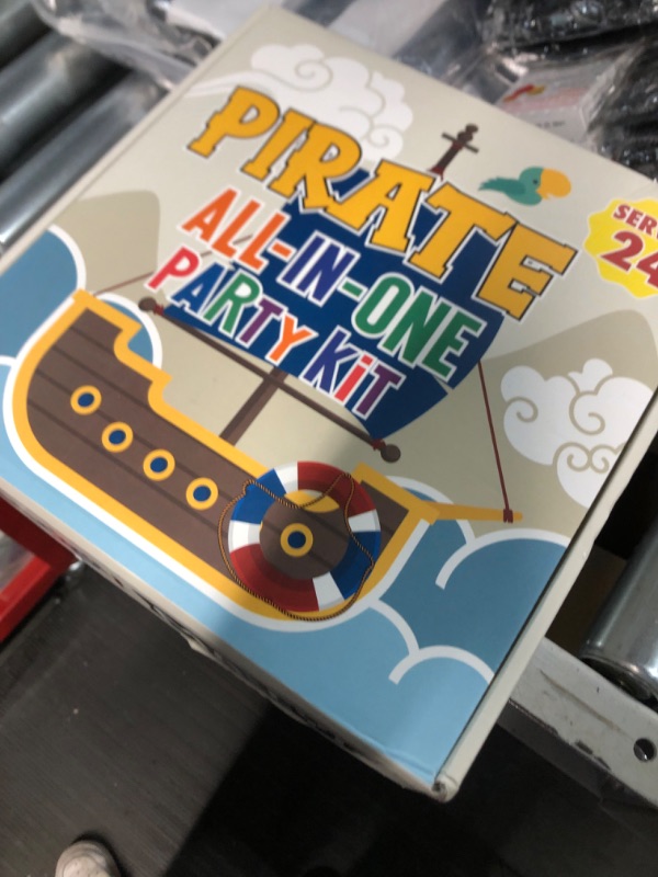 Photo 2 of All-in-One 357 Pc Pirate Party Decorations (Serves 24) Pirate Party Supplies 