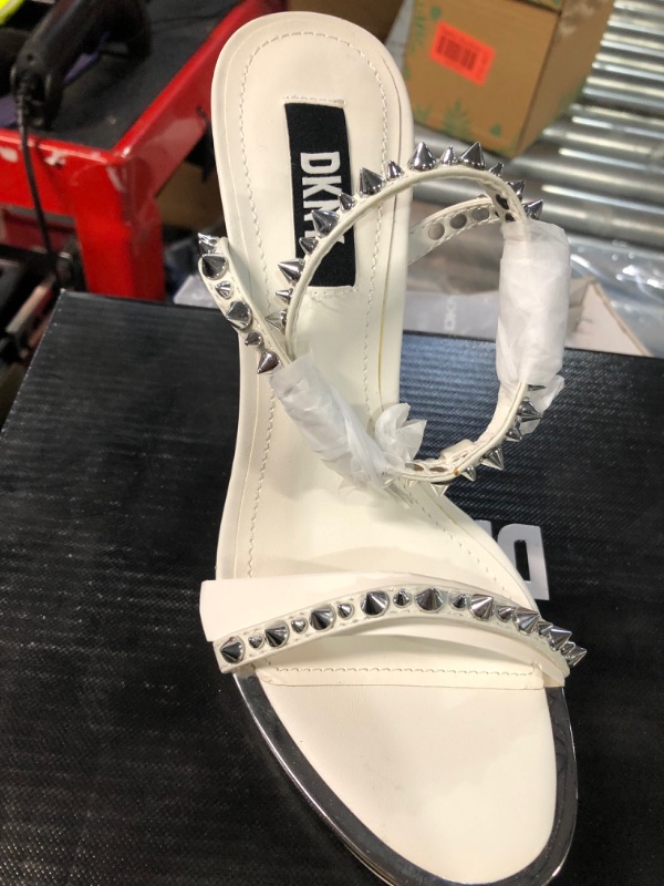 Photo 2 of DKNY Women's Dacia Ankle Strap Heeled Sandal WHITE 6 