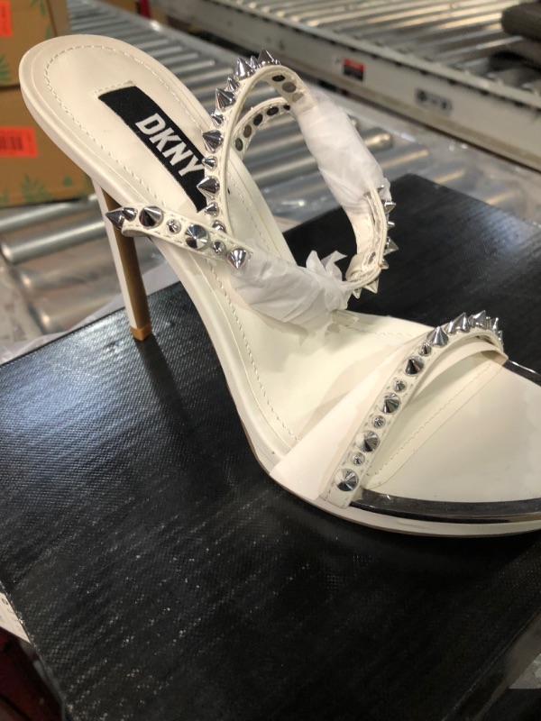 Photo 1 of DKNY Women's Dacia Ankle Strap Heeled Sandal WHITE 6 