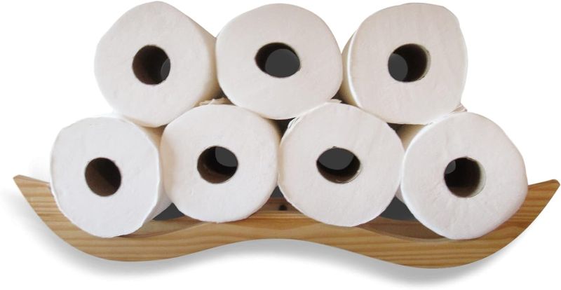 Photo 1 of  Toilet Paper Holder Wall Mount Bathroom Fixture WC Paper Solo Storege Designer Plastic (White)