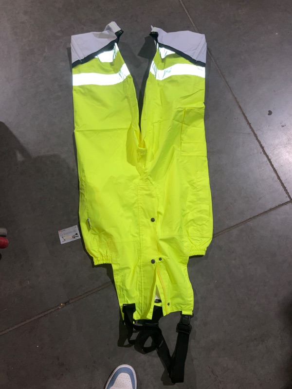 Photo 2 of (READ FULL POST) Ergodyne GloWear 8918BK Rain Bibs, Black Bottom, High Visibility, Reflective, ANSI Compliant Small