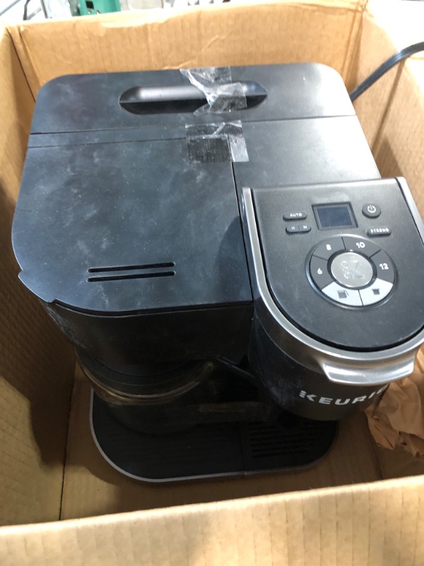 Photo 2 of *NO REFUNDS SELLING FOR PARTS* Keurig K-Duo Coffee Maker, Single Serve and 12-Cup Carafe Drip Coffee Brewer, Compatible with K-Cup Pods and Ground Coffee, Black