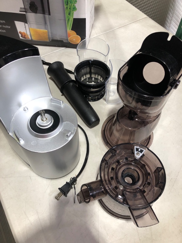 Photo 2 of (item sold for parts. repair) Masticating Juicer, 250W Professional Slow Juicer with 3.5-inch (88mm) Large Feed Chute 