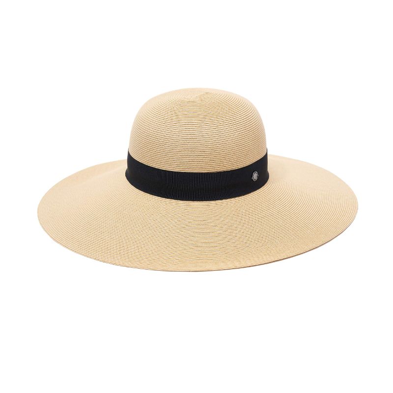 Photo 1 of Pineapple & Star Jeune Wide Brim Sun Straw Beach Hat Fine Braid UPF50+ for Women MED