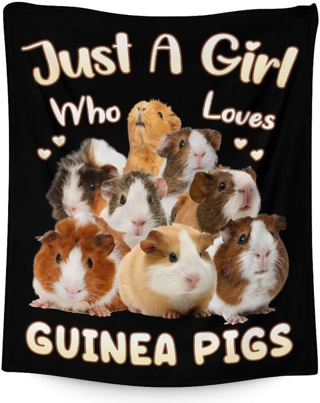 Photo 1 of ***STOCK PHOTO FOR REFERENCE ONLY***
Guinea Pig Throw Blanket - 50x40 Inches Small Blanket for Kid