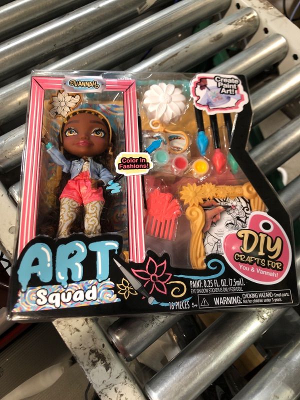 Photo 2 of ART SQUAD Vannah 10-inch Doll & Accessories with DIY Craft Painting Project, Vana