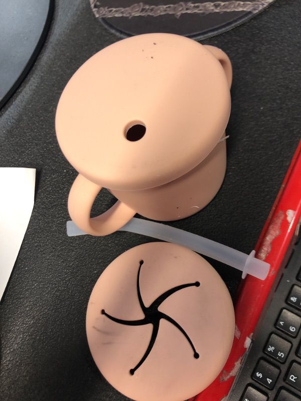 Photo 1 of **STOCK PHOT REFRENCE ONLY**
TotAha Silicone Straw Cup Sip-N-Snack Lid 2-in-1 Transition Cup 