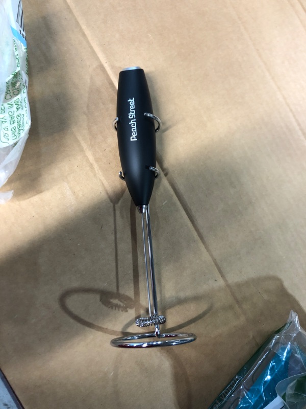 Photo 1 of Powerful Handheld Milk Frother, Mini, Battery Operated (Not included) Stainless Steel with Stand 