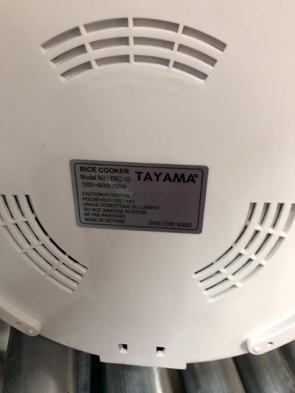 Photo 1 of 20-Cup White Rice Cooker with Steamer and Non-Stick Inner Pot