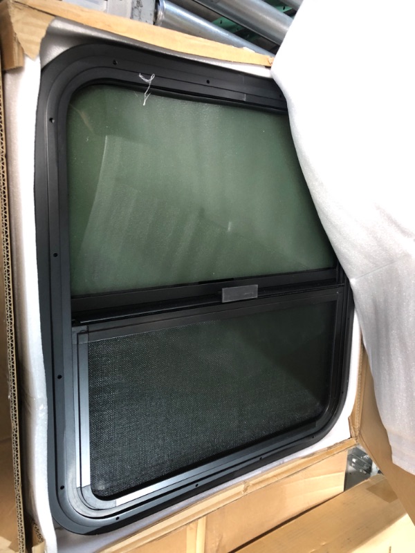 Photo 1 of RV Window,RV Sliding Window,RV Window Horizontal,Camper Windows with Screen,Teardrop Horizontal Slide,RV Window Replacement (32" W x 20" H, with Trim Kit) 30" W x 20" H