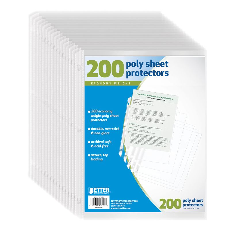 Photo 1 of Better Office Products Sheet Protectors, 200 Piece