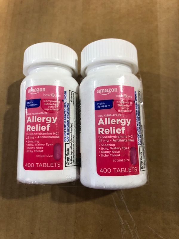 Photo 2 of ***NON-REFUNDABLE, EXP: 10/2024******
Basic Care Allergy Relief (2pack of 400 count)