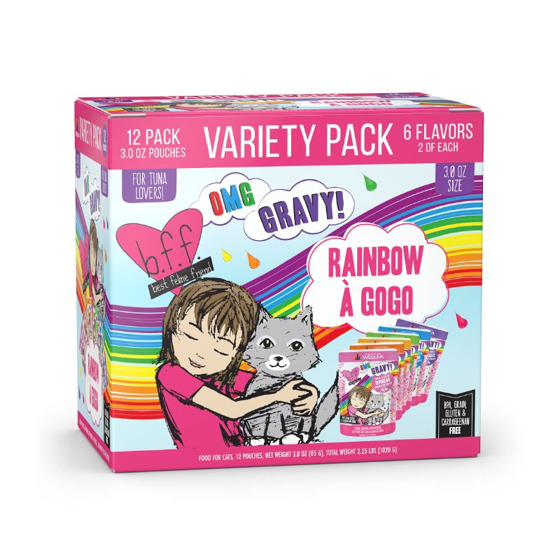 Photo 1 of ***NON-REFUNDABLE, EXP:JUL 2024 ****
Weruva Best Feline Friend (BFF) Pouch Variety Pack Cat Food, Pouch 3oz  (12 pouches)