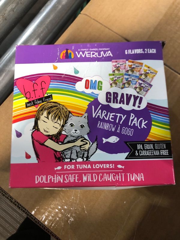 Photo 1 of ***NON-REFUNDABLE, EXP:JUL 2024 ****
Weruva Best Feline Friend (BFF) Pouch Variety Pack Cat Food, Pouch 3oz  (12 pouches)