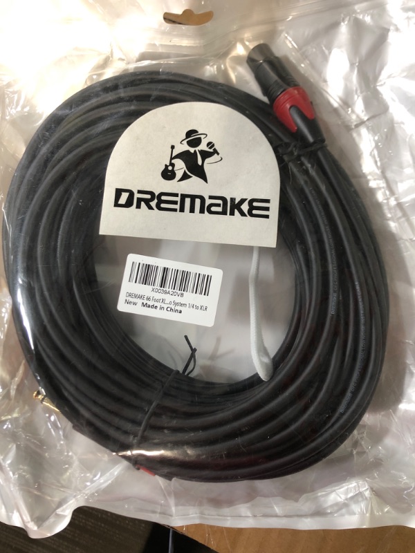 Photo 2 of DREMAKE 6.35mm 1/4'' TRS to XLR Male 66FT, 