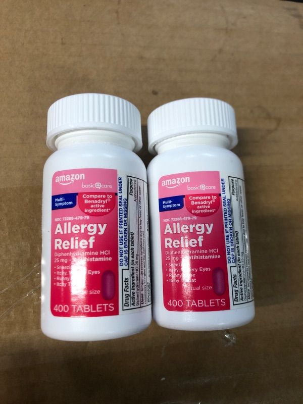 Photo 2 of ***NON-REFUNDABLE,EXP: 10/2024 ***
Basic Care Allergy Relief (2pack of 400count)