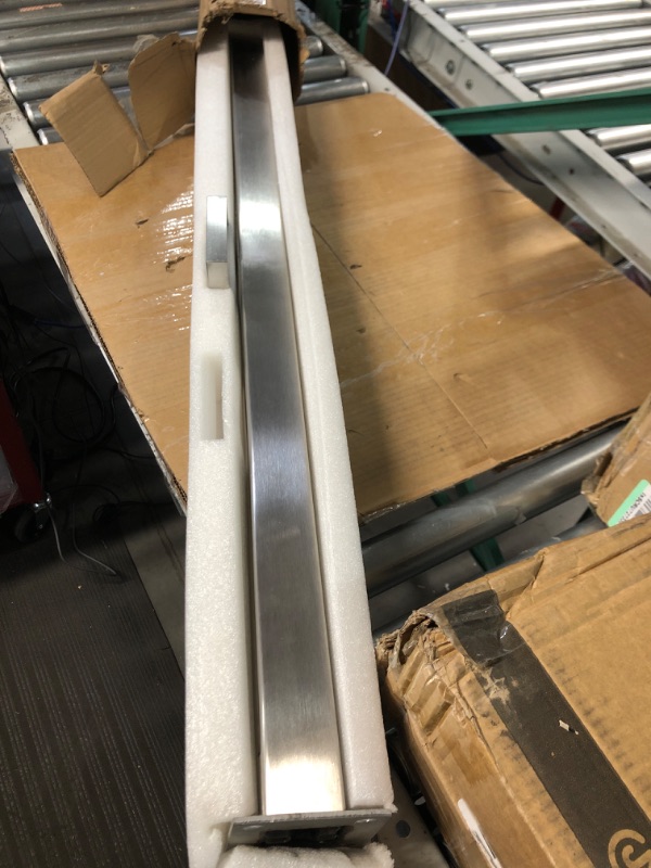 Photo 1 of Silver Glass Balustrade Post, 304 Stainless Steel Glass Railing  41.3 inch / 105 cm Mid Post Silver