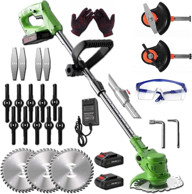 Photo 1 of ****READ NOTES****
Weed Wacker, Cordless Weeder Battery Powered 24V Electric Weed Eater Edging Lawn Tool, Battery Powered 