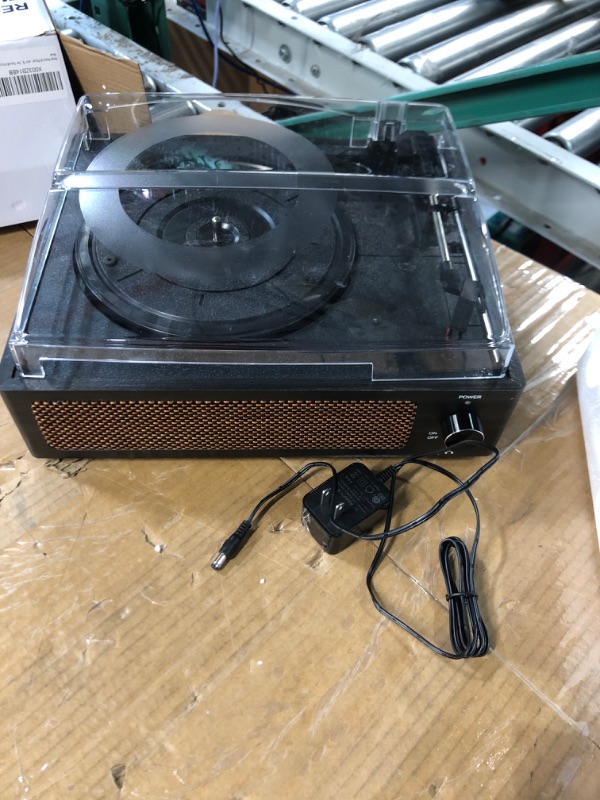 Photo 3 of **PARTS ONLY, NON FUNCTIONAL***
Vinyl Record Player with Speaker Vintage Turntable for Vinyl Records, Belt-Driven 