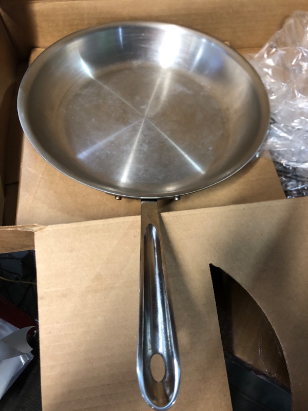 Photo 1 of ****DIRTY, NO LID****
All-Clad D3 Stainless Cookware, 12-Inch Fry Pan With Lid, Tri-Ply Stainless Steel