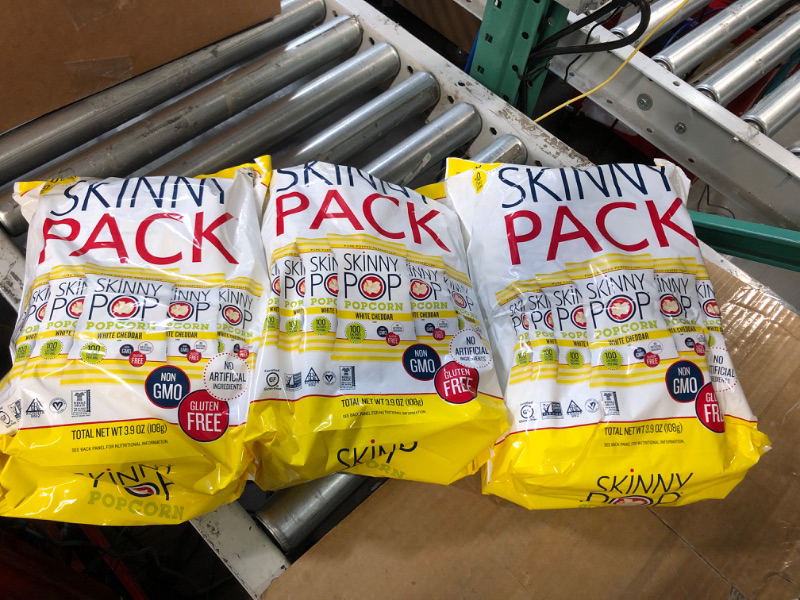 Photo 1 of ***NON-REFUNDABLE,EXP:01/25/2024  ***
SkinnyPop Popcorn Healthy Snacks Pack, White Cheddar (3 packs of 6 count)