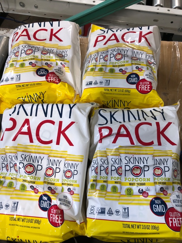 Photo 2 of ***NON-REFUNDABLE,EXP:01/25/2024  ***
SkinnyPop Popcorn Healthy Snacks Pack, White Cheddar (4 packs of 6 count)