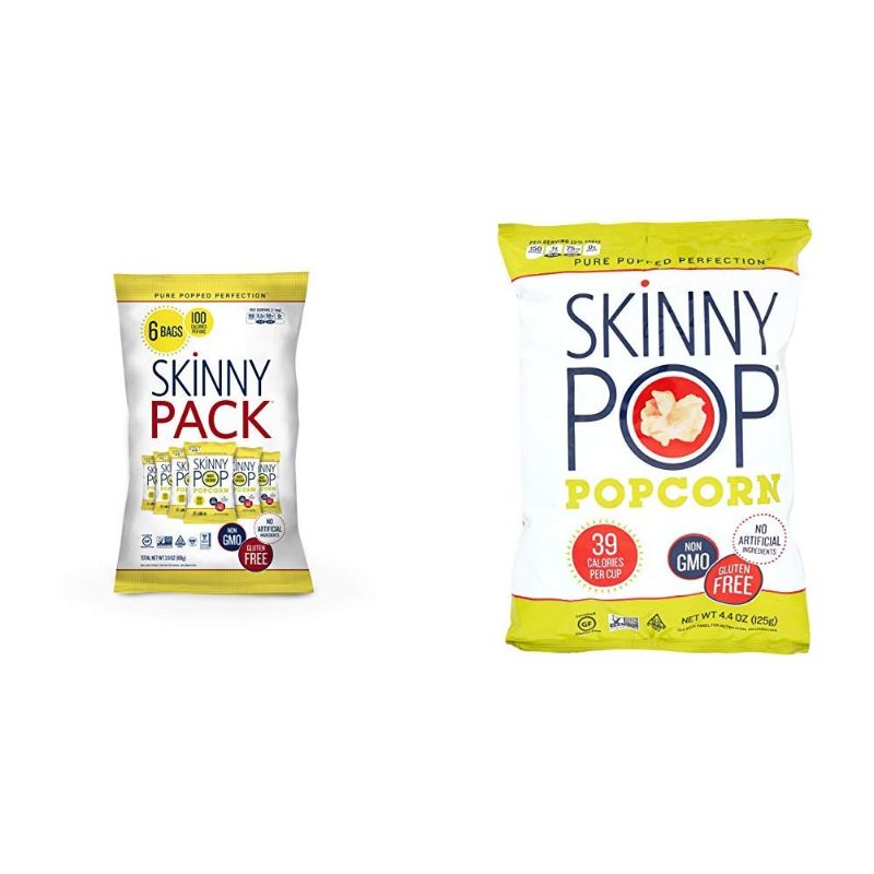 Photo 1 of ***NON-REFUNDABLE,EXP:01/25/2024  ***
SkinnyPop Popcorn Healthy Snacks Pack, White Cheddar (4 packs of 6 count)