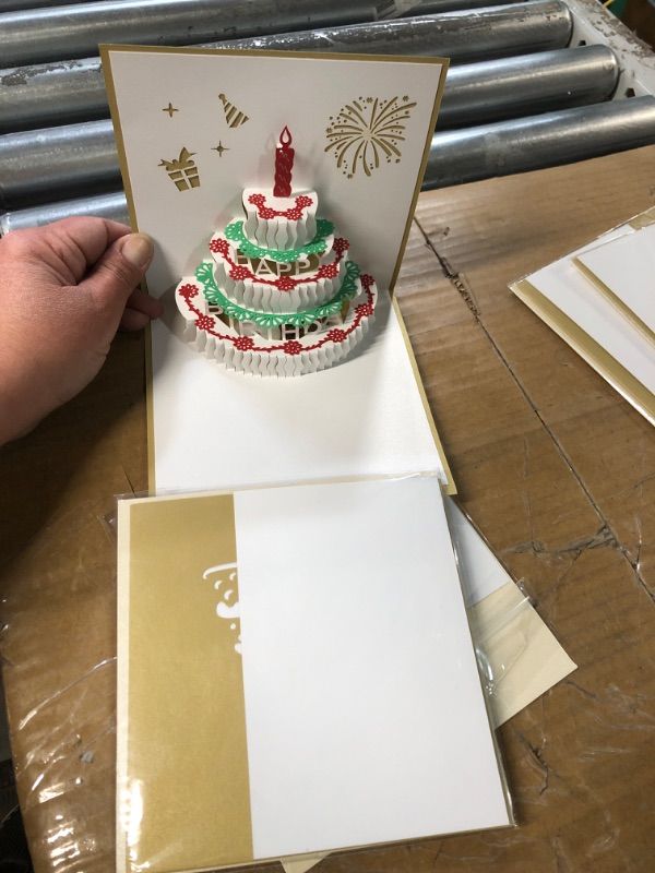 Photo 1 of ***NON-REFUNDABLE, (2 Pack)***
3D Birthday Cards,  Happy Birthday , Pop open up card with Auto Music 