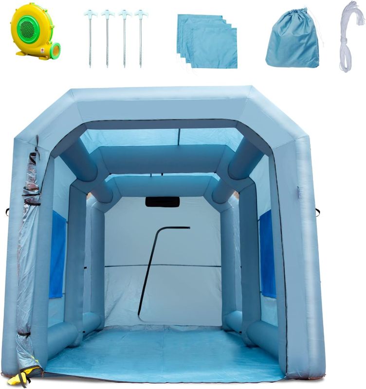 Photo 1 of VEVOR Inflatable Paint Booth 13x10x9ft with 950W Blowers, Spray Tent for with Air Filter System 