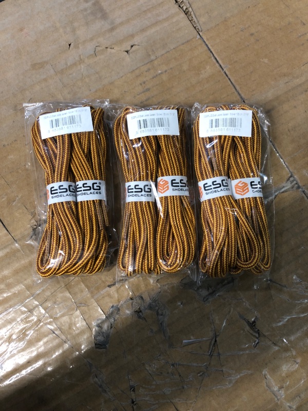 Photo 2 of ***NON-REFUNDABLE, (3 Pack)***
2 Pair Shoe Laces Boot Laces Round 130 cm / 51.18" Goldenbrown