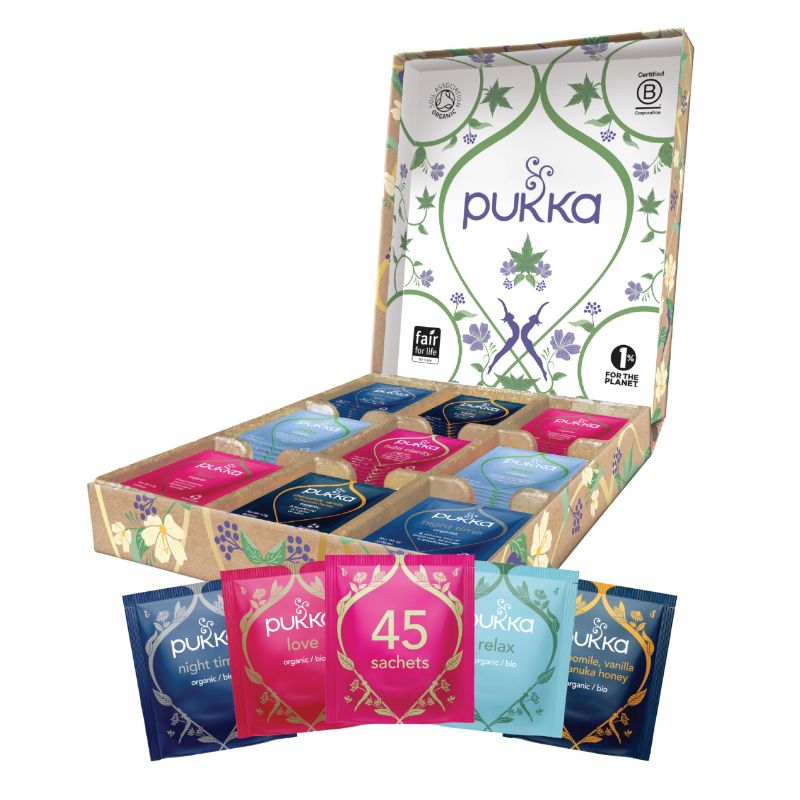 Photo 1 of ***NON-REFUNDABLE,EXP:APR 27,2024  ***
Pukka Tea Gift Box, Herbal Health Wellness Tea, Relax Selection Organic, 45 Tea Bags, 5 Flavors