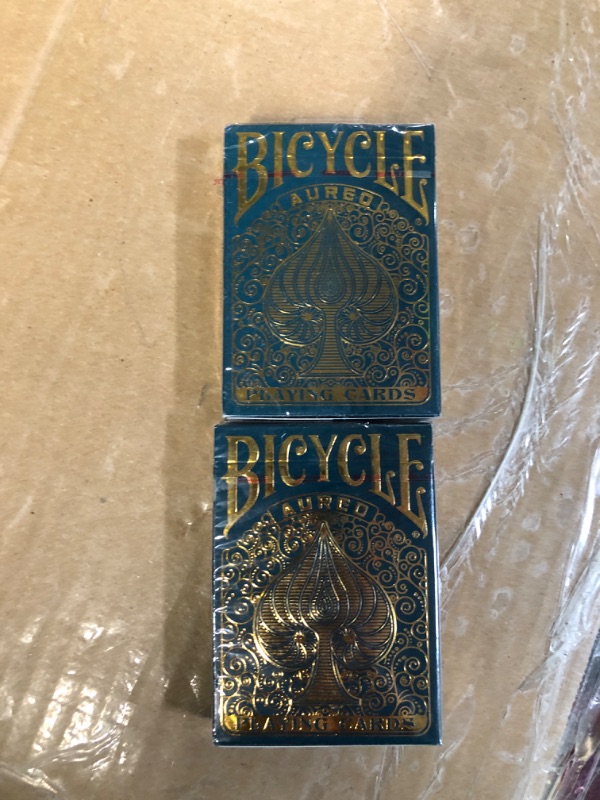 Photo 2 of *NON REFUNDABLE BUNDLE*
Bicycle Aureo Playing Cards - 1 x Showstopper Card Deck, Easy to Shuffle & Durable, Great Gift for Card Collectors (2pack bundle)