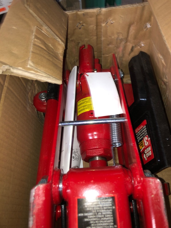 Photo 3 of *FOR PARTS ONLY*
BIG RED T83006 Torin Hydraulic Trolley Service/Floor Jack with Extra Saddle (Fits: SUVs and Extended Height Trucks): 3 Ton (6,000 lb) Capacity, Red
