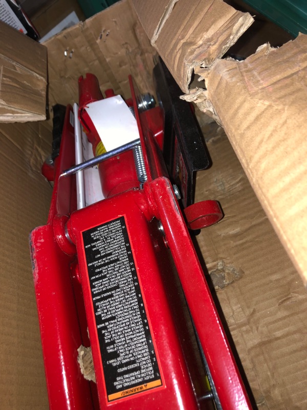 Photo 5 of *FOR PARTS ONLY*
BIG RED T83006 Torin Hydraulic Trolley Service/Floor Jack with Extra Saddle (Fits: SUVs and Extended Height Trucks): 3 Ton (6,000 lb) Capacity, Red
