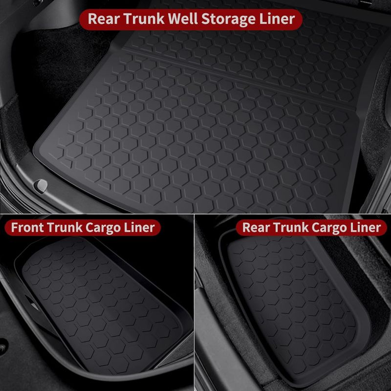 Photo 3 of (READ FULL POST) Floor Mats Full Set for Tesla Model Y, All Weather Floor Mats 2023 2022 2021 Tesla Model Y Accessories