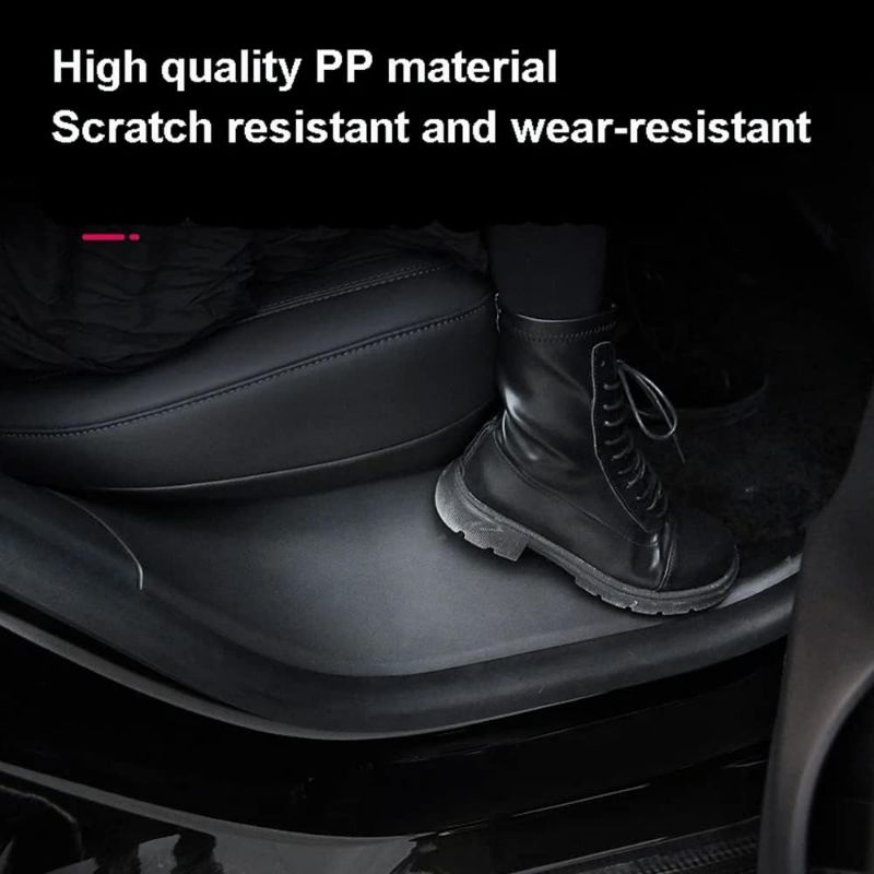 Photo 3 of 2 Pcs Rear Door Sill Protector for Telsa Model Y 2021 2022 2023 5 Seater Scratch-Resistant Door Sill Guards Plate Cover