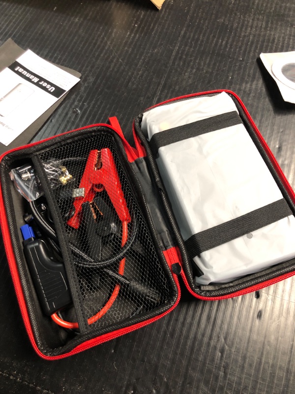 Photo 2 of ***DOES NOT HAVE CHARGER****MobiBot 4-in-1 Car Battery Portable Jump Starter with Air Compressor,1500A Compact Jumper Starter Box Booster Pack Charger up to 6.0L Gas or 3.5L Diesel Engine,150 PSI Cordless Tire Inflator Air Pump