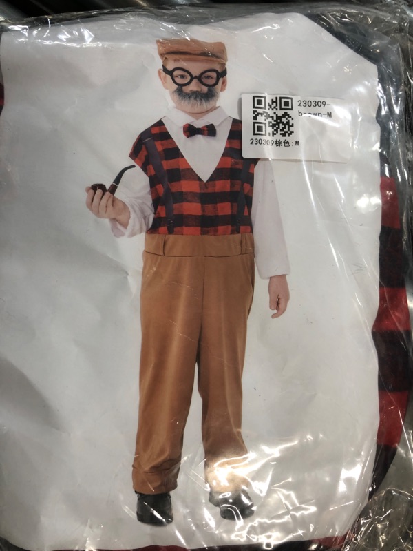 Photo 1 of GRAJTCIN Kids Old Man Costume, 100th Day of School Costume for Boys