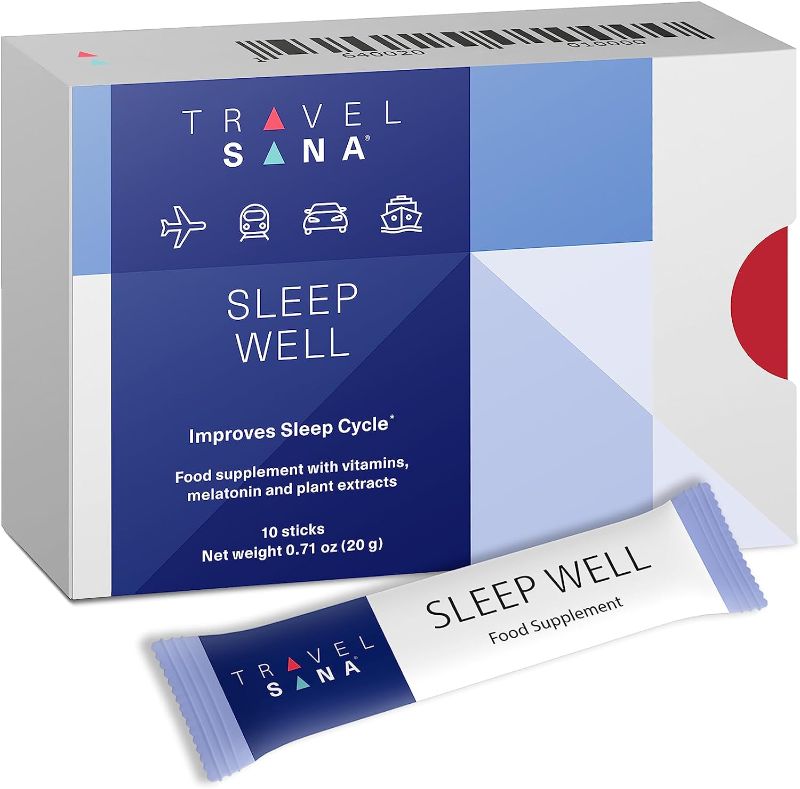 Photo 1 of **bundle of 2***TRAVELSANA Sleep Well |Jet Lag Relief |Passionflower |Melatonin 1mg |Vitamins B6 and B12 | 10 Sticks exp 05/2024