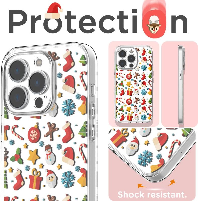 Photo 1 of **bundle of 3***AICase Christmas Phone Case for iPhone 12 Pro Max, Christmas iPhone 12 Pro Max Case, Xmas Theme iPhone 12 Pro Max Case Clear with Design, Slim Thin TPU Protective Case for Women Girl