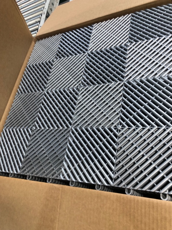 Photo 3 of  Interlocking 48 PCS Gray, Drainage Tiles 12x12x0.5 Inches, Deck Tiles Outdoor Floor Tiles, Outdoor Interlocking Tiles, Deck Flooring for Pool Shower Bathroom Deck Patio Garage