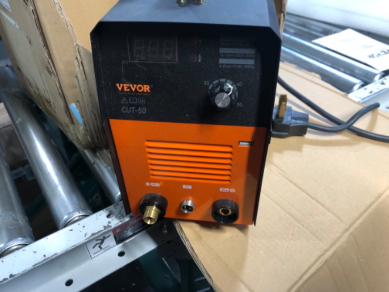 Photo 5 of **prev used 
VEVOR Plasma Cutter, 50Amp, Air Cutting Machine with Plasma Torch, 110V/220V Dual Voltage AC IGBT Inverter Metal Cutting Equipment for 1/2" Clean Cut Aluminum and Stainless Steel, Black