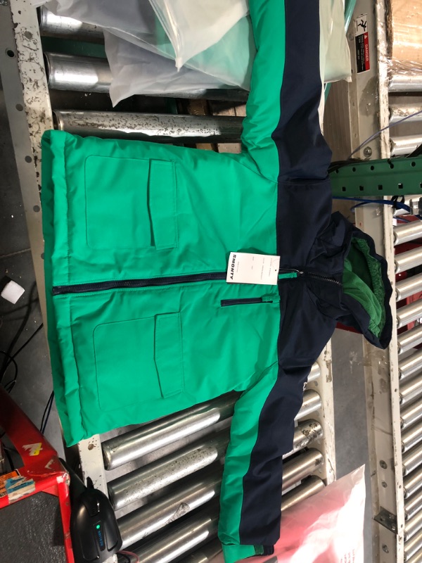 Photo 1 of Boy ski jacket size 8-9 Y green and navy 