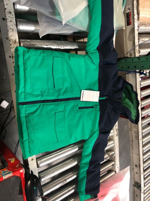 Photo 1 of Boy ski jacket size 8-9 Y green and navy 
