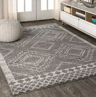 Photo 1 of (READ FULL POST) JONATHAN Y Amir Moroccan Beni Souk Gray/Cream 5 Ft. X 8 Ft. Area Rug
