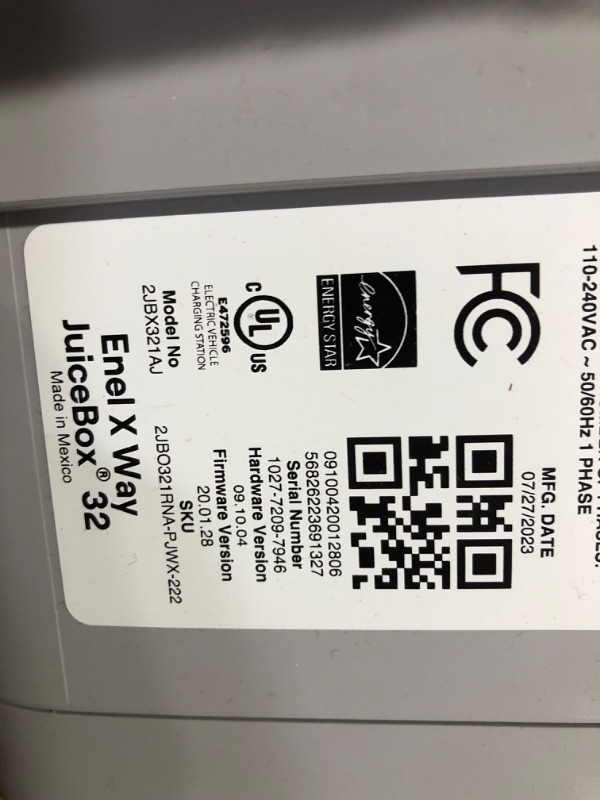 Photo 5 of ***USED - LIKELY MISSING PARTS - UNABLE TO VERIFY FUNCTIONALITY***
JuiceBox 32 Smart Electric Vehicle (EV) Charging Station with WiFi - 32 amp Level 2 EVSE, 25-Foot Cable