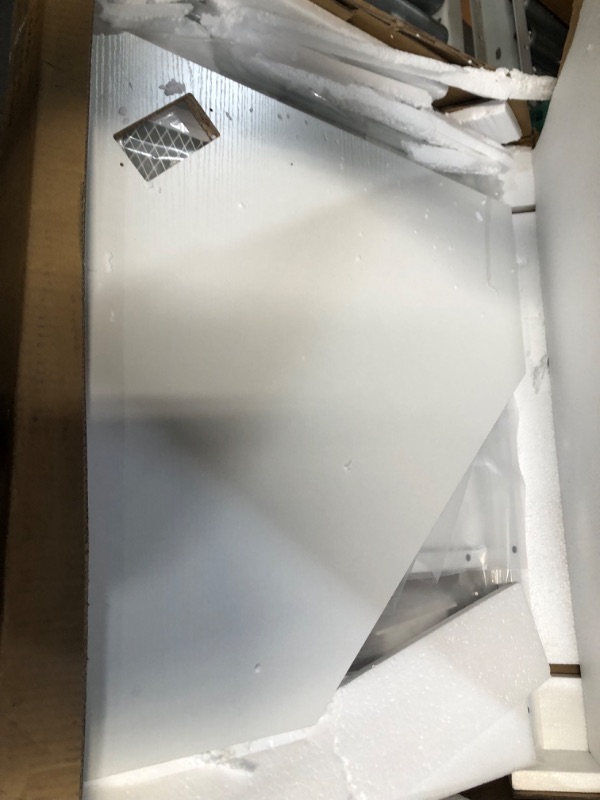 Photo 1 of VEDECASA Corner Printer Stand Table with Power Outlet Charging Plugs USB Port Adjustable Storage Shelf Computer Tower CPU Stand Holder for Home Office (White)