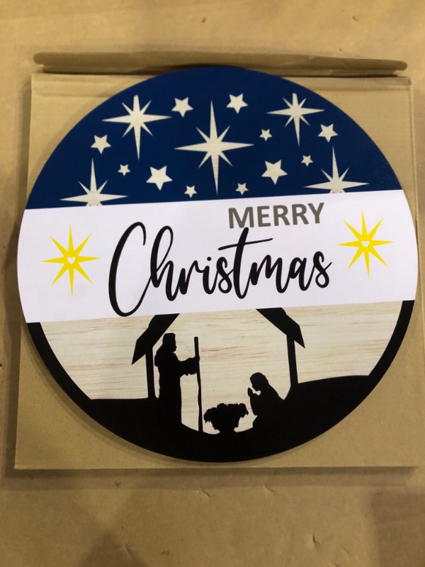 Photo 1 of ***BUNDLE***No Returns*** (3 Boxes) Merry Christmas Nativity Door Hanging Sign